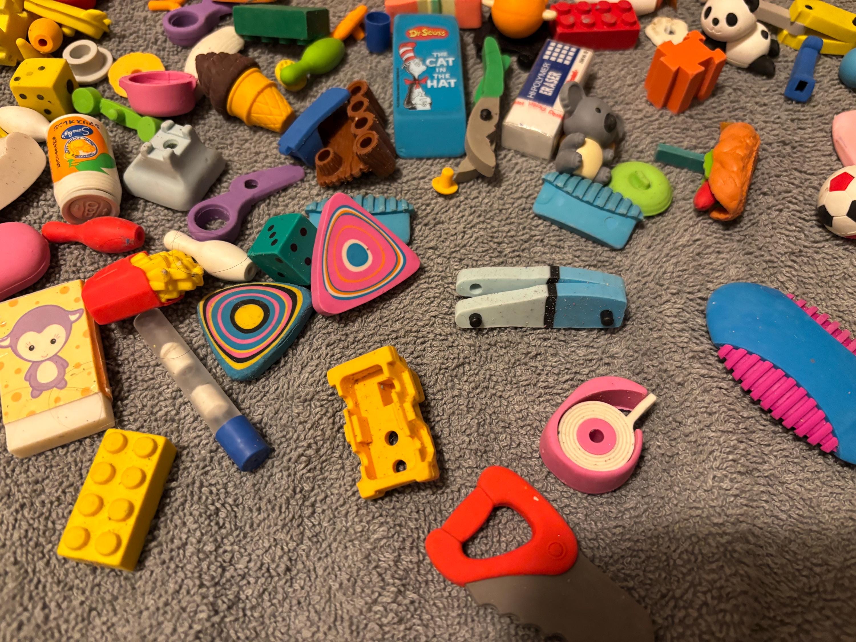 Lot of Vintage Cool 90s Erasers There Are Some Really Cool Ones They ...
