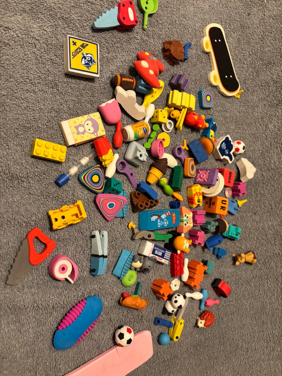 Lot of Vintage Cool 90s Erasers There Are Some Really Cool Ones They ...