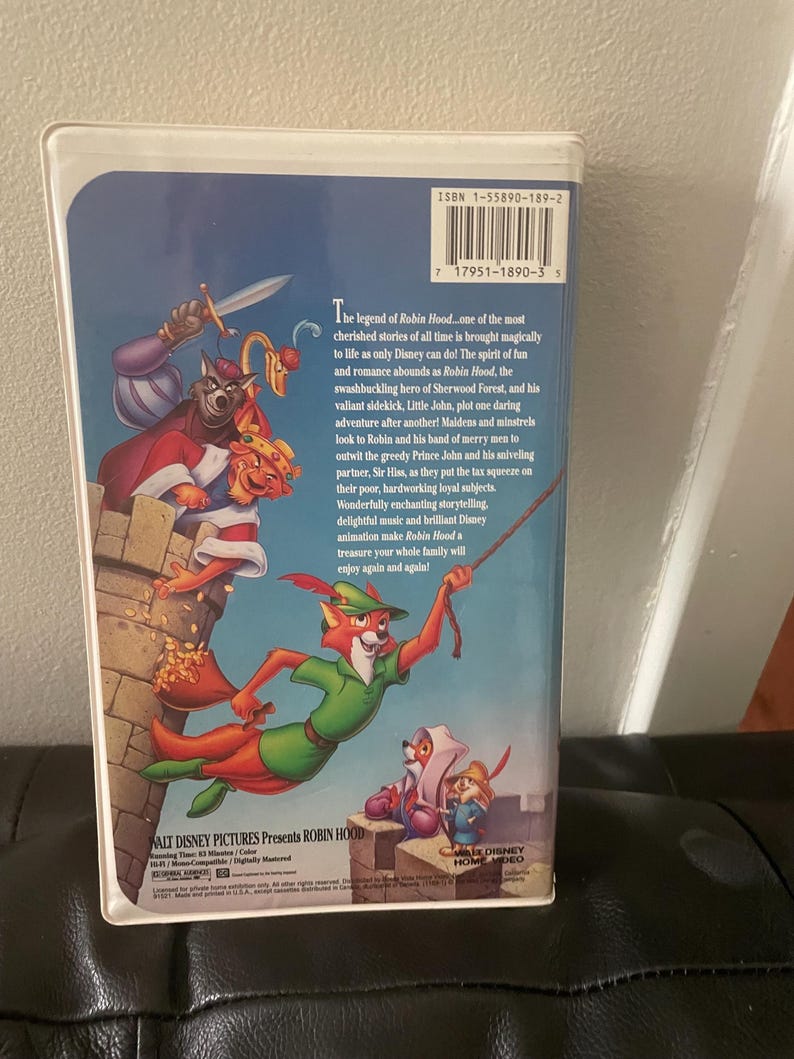 Vintage Disneys Robin Hood VHS - Etsy