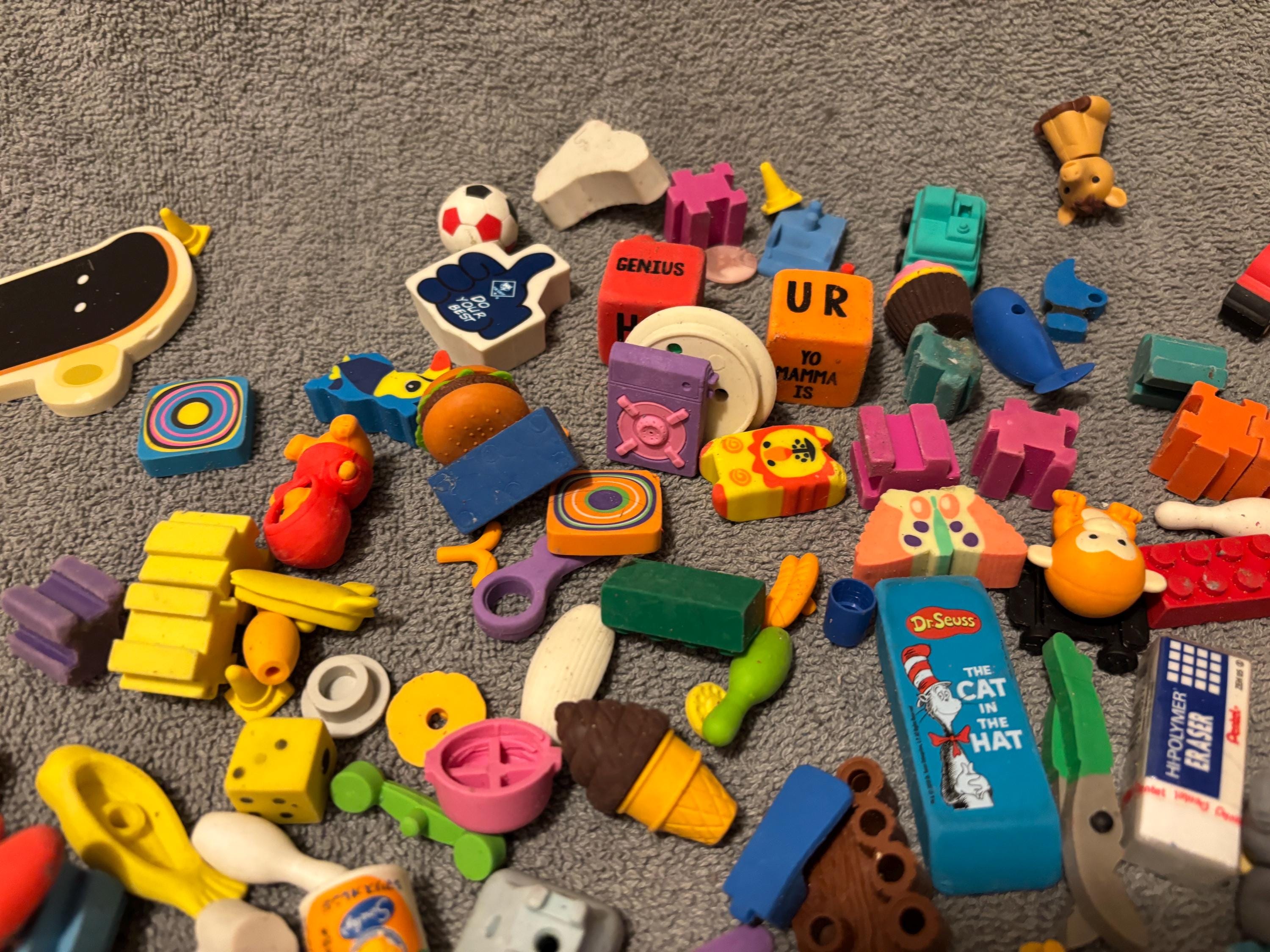 Lot of Vintage Cool 90s Erasers There Are Some Really Cool Ones They ...