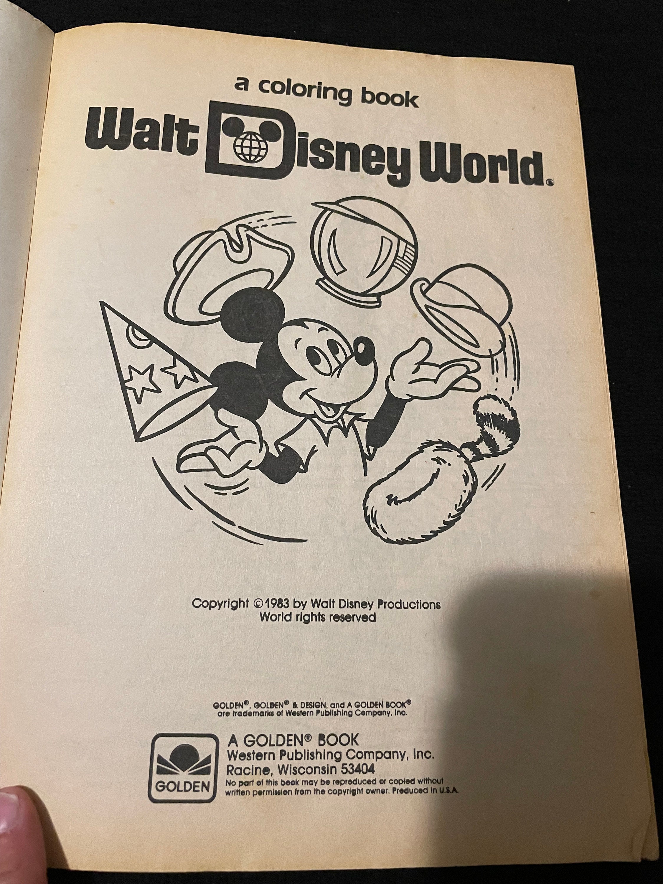 WALT DISNEY’S GOOFYcoloring bookアメリカの古書 Walt Disney's Sport Goofy Golden Coloring Vintage Book