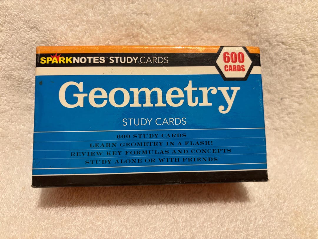 Vintage Spark Notes Geometry Study Cards 600 Cards - Etsy