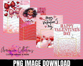 Jumbo Valentine Treat Cards: Festive PNG Downloads