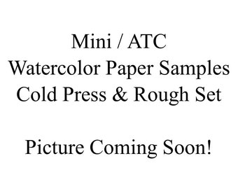 Mini Cold Press & Rough Watercolor Paper Sample Set - 100% Cotton