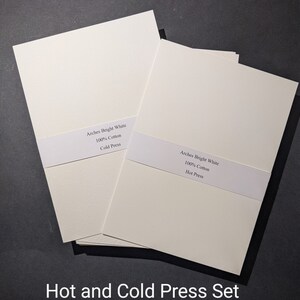Hot and Cold Press Watercolor Paper Sample Sets - 100% Cotton - Professional / Artist Grade