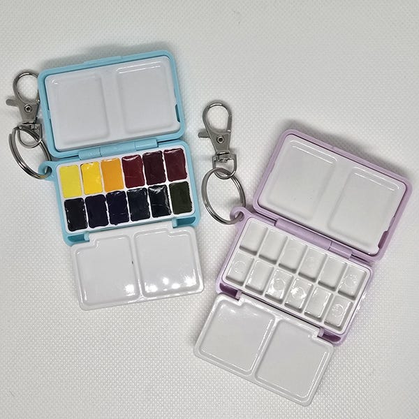 Custom Filled 12-Color Mini Travel Watercolor Palette – Da Vinci & Daniel Smith