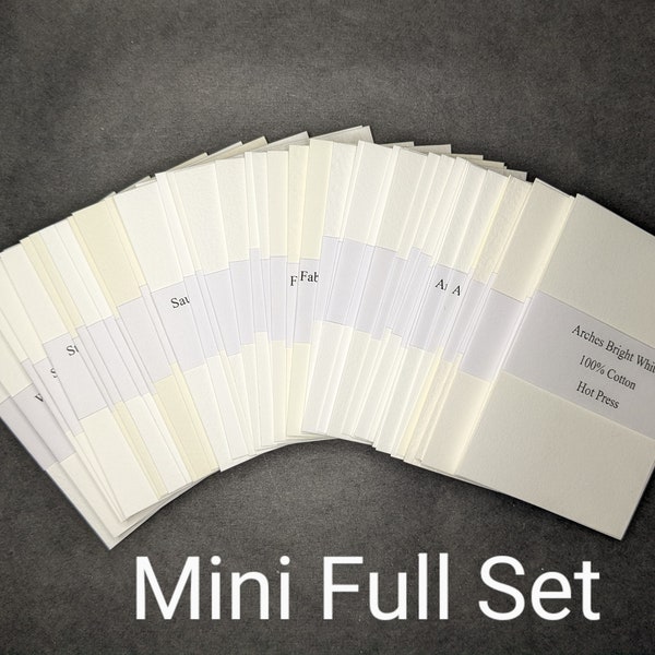 Watercolor Paper Sample Set – 100% Cotton, Artist Grade