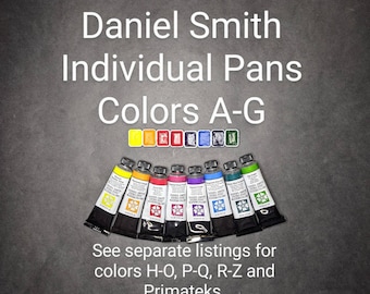 Repackaged Daniel Smith Extra Fine Watercolor Paints - Colors A-G - Sample Pans - Mini Pans - Travel Pans - Quarter Pans