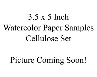 Watercolor Paper Sample Set – 3.5 x 5" Cellulose & Cotton Blends