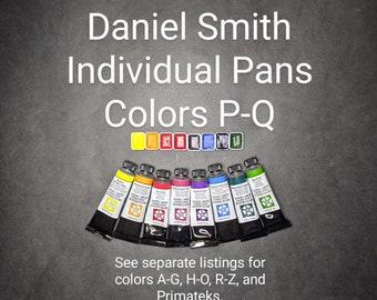 Repackaged Daniel Smith Extra Fine Watercolor Paints - Colors P-Q - Sample Pans - Mini Pans - Travel Pans - Quarter Pans