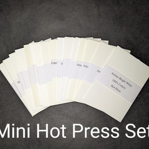 Mini Hot Press Watercolor Paper Sample Set - ATC Size - 100% Cotton - Professional / Artist Grade