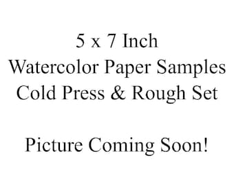 5x7 Inch Cold Press & Rough Watercolor Paper Sample Set - 100% Cotton