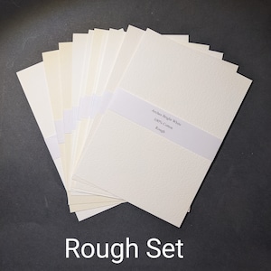 Rough Watercolor Paper Sample Set - 100% Cotton - Professional / Artist Grade