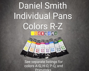 Repackaged Daniel Smith Extra Fine Watercolor Paints - Colors R-Z - Sample Pans - Mini Pans - Travel Pans - Quarter Pans