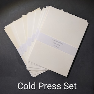 Cold Press Watercolor Paper Sample Set - 100% Cotton - Professional / Artist Grade