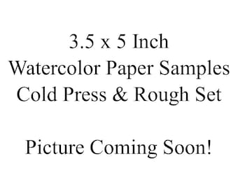 3.5 x 5 Inch Cold Press & Rough Watercolor Paper Sample Set - 100% Cotton