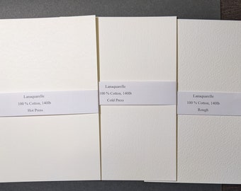 Lanaquarelle Watercolor Paper Sample - 5x7 inch, 140lb, Cotton