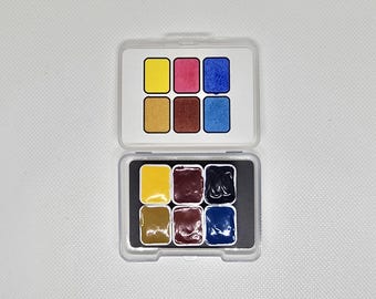 Da Vinci Watercolor Paint Palette - Earthy Split Primary, Quarter Pans
