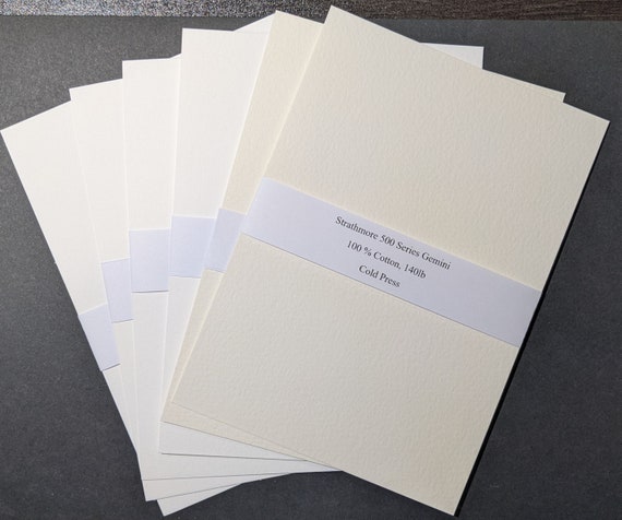 Strathmore Watercolor Paper Samples Gemini Imperial 300 400 500 Vision Hot  Press, Cold Press, or Rough Cotton or Cellulose 