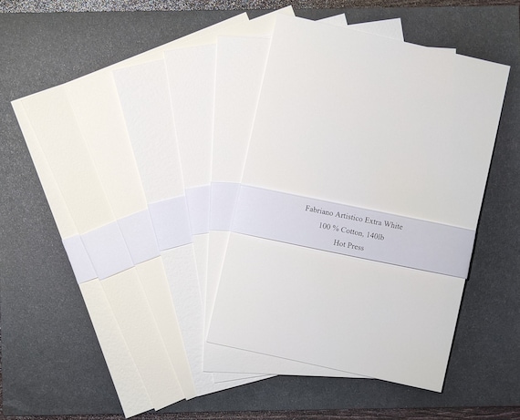 Fabriano Watercolor Paper Samples Artistico 5 Studio Hot Press, Soft Press,  Cold Press or Rough Cotton or Cellulose 