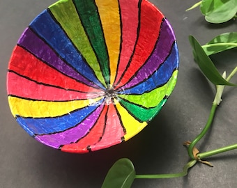Rainbow Bowl - colorido, pieza central, irrompible, peso ligero