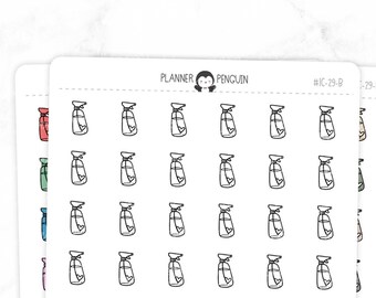 Cleaning - Doodle Icon Stickers | Multi Color | Neutral Color | Matte Removable | Minimal Functional planner stickers // #IC-29