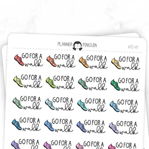 Go For A Walk - Script Sticker | Typografie Sticker | Matte abnehmbare | Funktionelle Planner Stickers / #TS-49