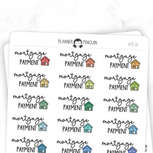Hypotheekbetaling - Scriptstickers | Typografie stickers | Matte verwijderbare | Functioneel Planner stickers // #TS-31
