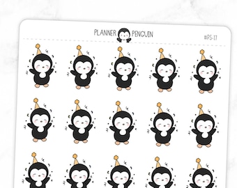 Birthday Celebration Party Penguin Planner Stickers // #PS17
