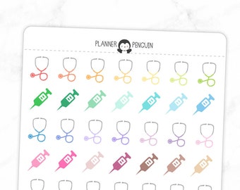 Doctor Nurse Hospital - Icon Planner Stickers | Multi Color Stickers | Matte Removable | Functional Planner stickers // #IC-12