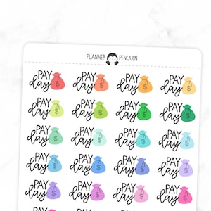 Zahltag - Icon Script Aufkleber | Typografie-Aufkleber | Matte abnehmbare | Funktionale Sticker / / #TS-04