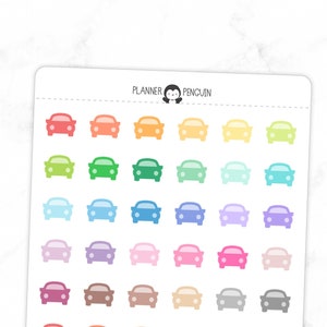 Car - Icon Planner Stickers | Multi Color Stickers | Matte Removable | Functional Planner stickers // #IC-01