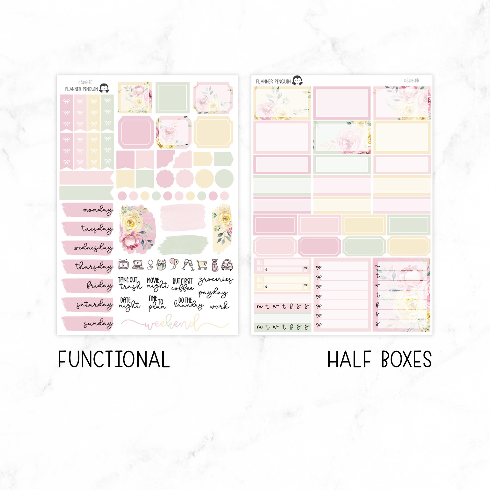 Spring Bliss Weekly Kit Stickers for Vertical Planner or Happy Planner ...
