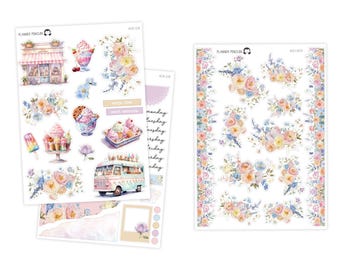 Ice Cream Journaling Kit | Jumbo Floral Deco // #JKDECO-157