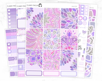 Kit semanal de pegatinas de Bollywood para planificador vertical o planificador Mambi Happy Planner // #S60