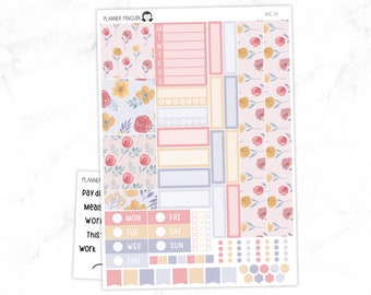 Dreamy Floral Hobonichi Cousin Weekly Sticker Kit // Cousin A5   // #HC-59