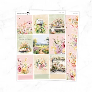 Wildflower Weekly Kit Stickers For Vertical planner or Happy Planner // #S153