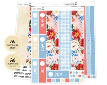 Côte d'Azur - Trousse quotidienne - Hobonichi Cousin A5 , A6 original Techo // #DK-82