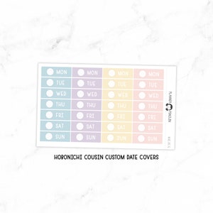 Adesivos de planejador de capa de data personalizada do primo Hobonichi // Primo A5 // #HC-Custom