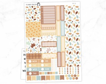 Fall Floral Hobonichi Cousin Weekly Sticker Kit // Cousin A5   // #HC-26