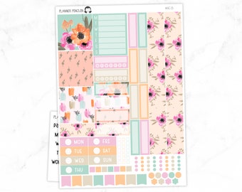 Poppy Hobonichi Cousin Weekly Sticker Kit // Cousin A5   // #HC-13
