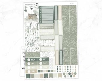 Winter Forest Hobonichi Cousin Weekly Sticker Kit // Cousin A5   // #HC-34