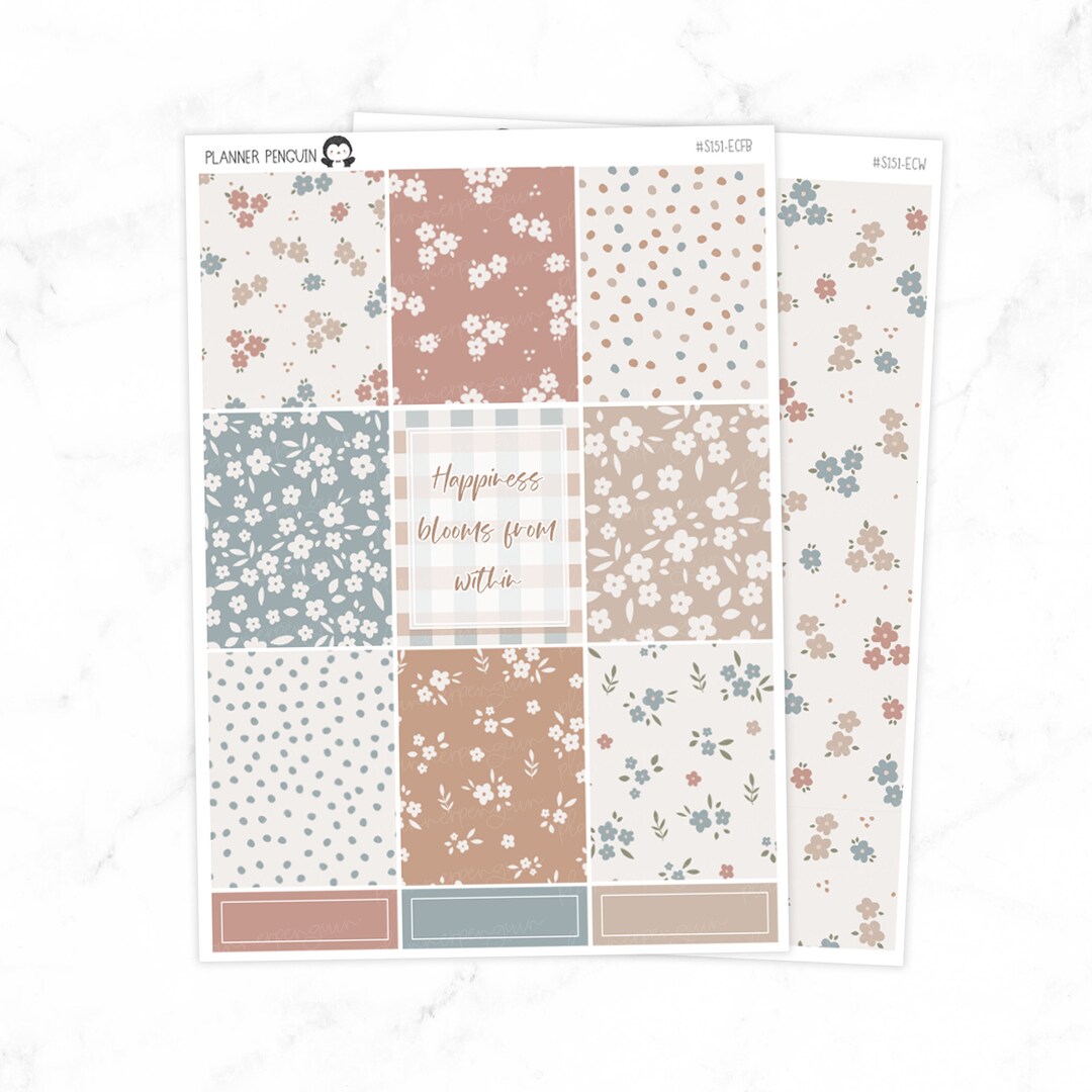 Neutral Spring Weekly Kit Stickers for Vertical Planner or Happy ...