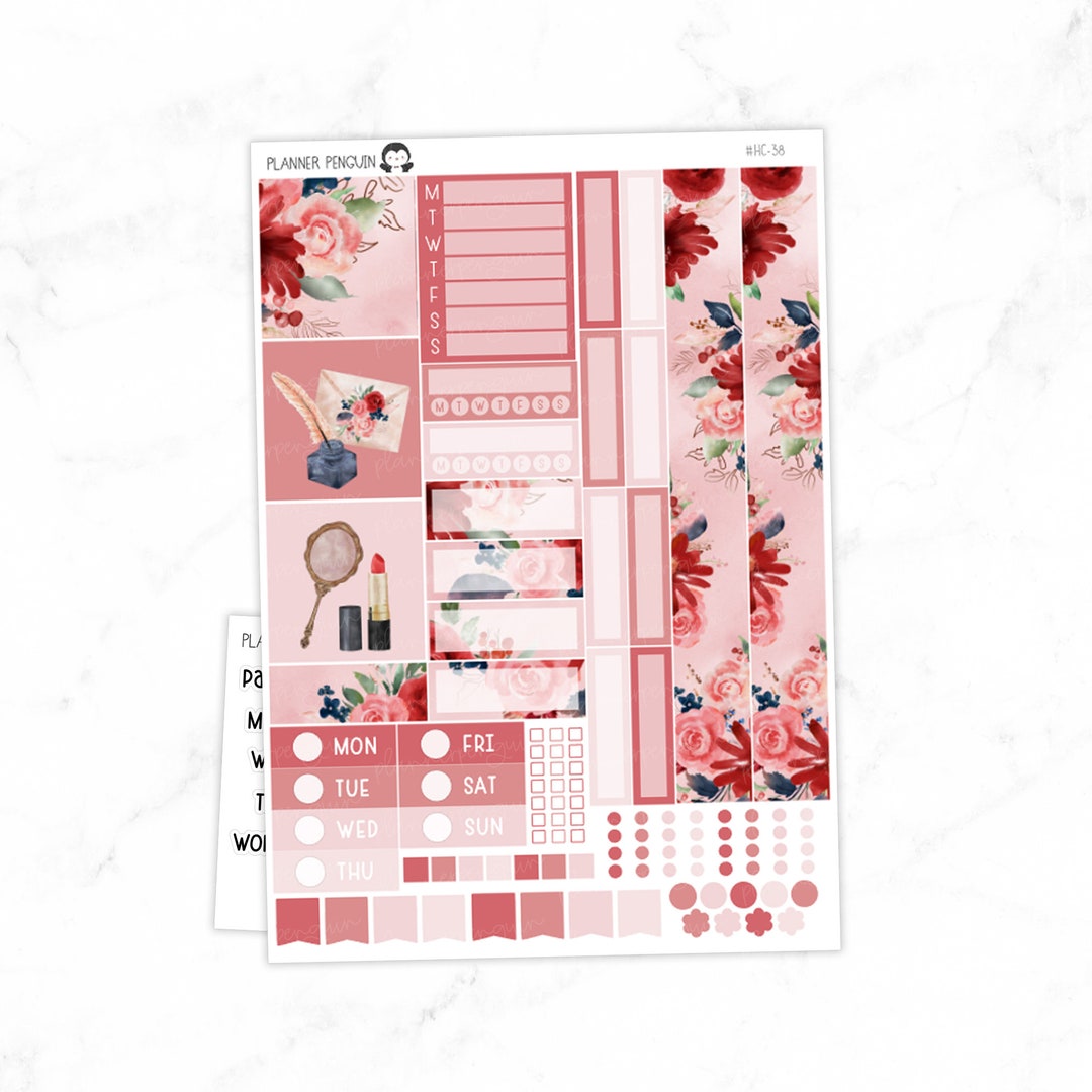 Vintage Romance Hobonichi Cousin Weekly Sticker Kit // Cousin A5 // #HC ...