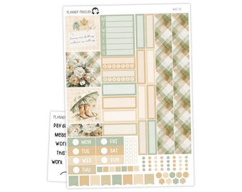 Gentle Autumn Hobonichi Cousin Weekly Sticker Kit Cousin A5   // #HC-93