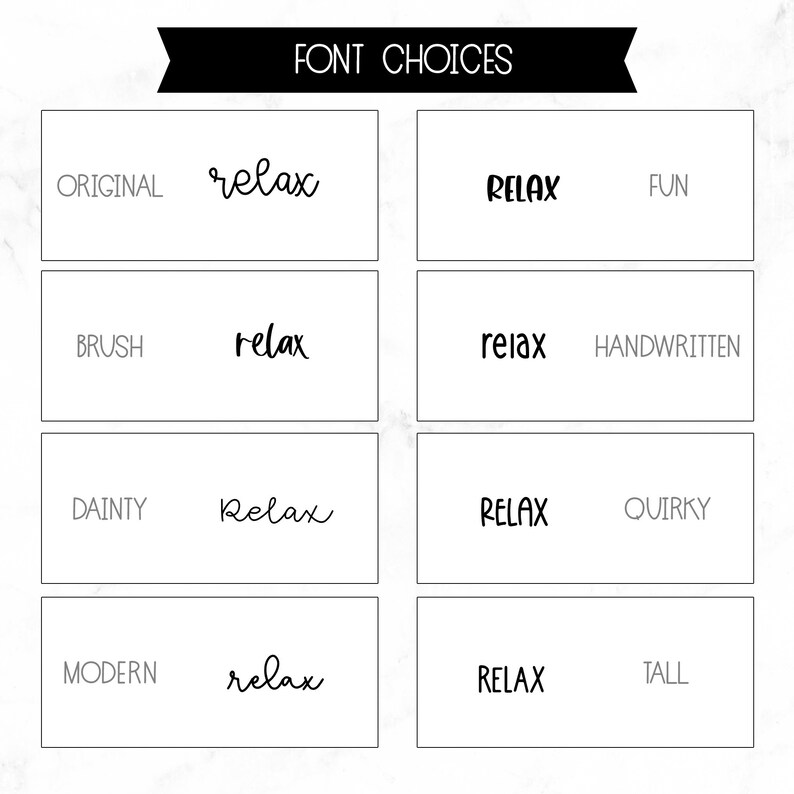 Relax Script Stickers Typography stickers Matte Removable Functional Planner stickers // SC-10 image 2