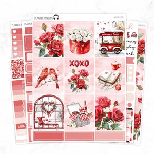 Xoxo Weekly Kit-stickers voor verticale planner of Happy Planner // #S166