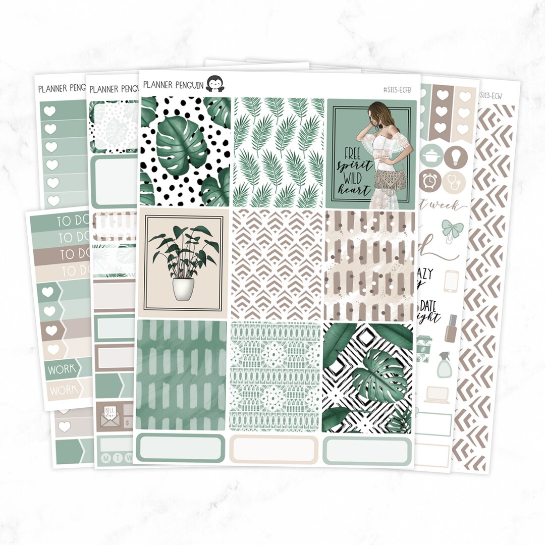 Wild Spirit Weekly Kit Stickers for Vertical Planner or Mambi Happy ...