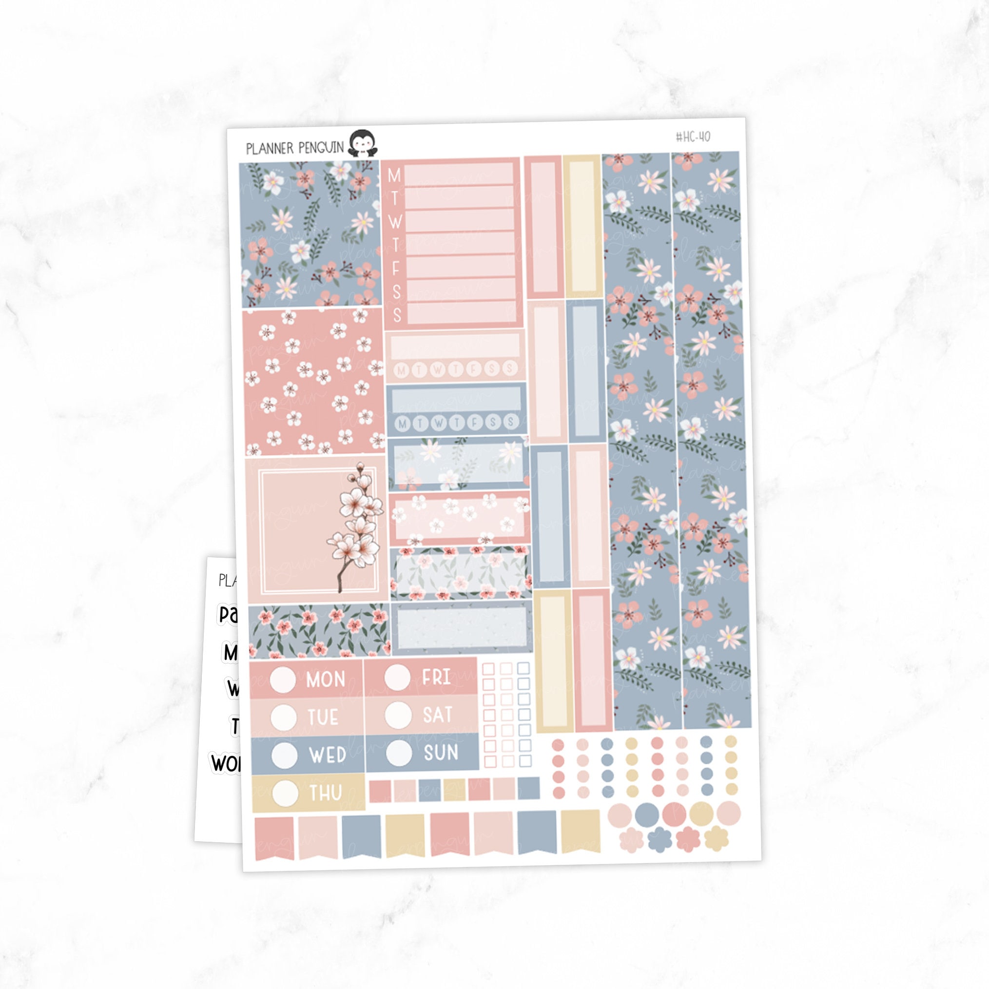 Blooming Hobonichi Cousin Weekly Sticker Kit // Cousin A5 // #HC-40 - Etsy