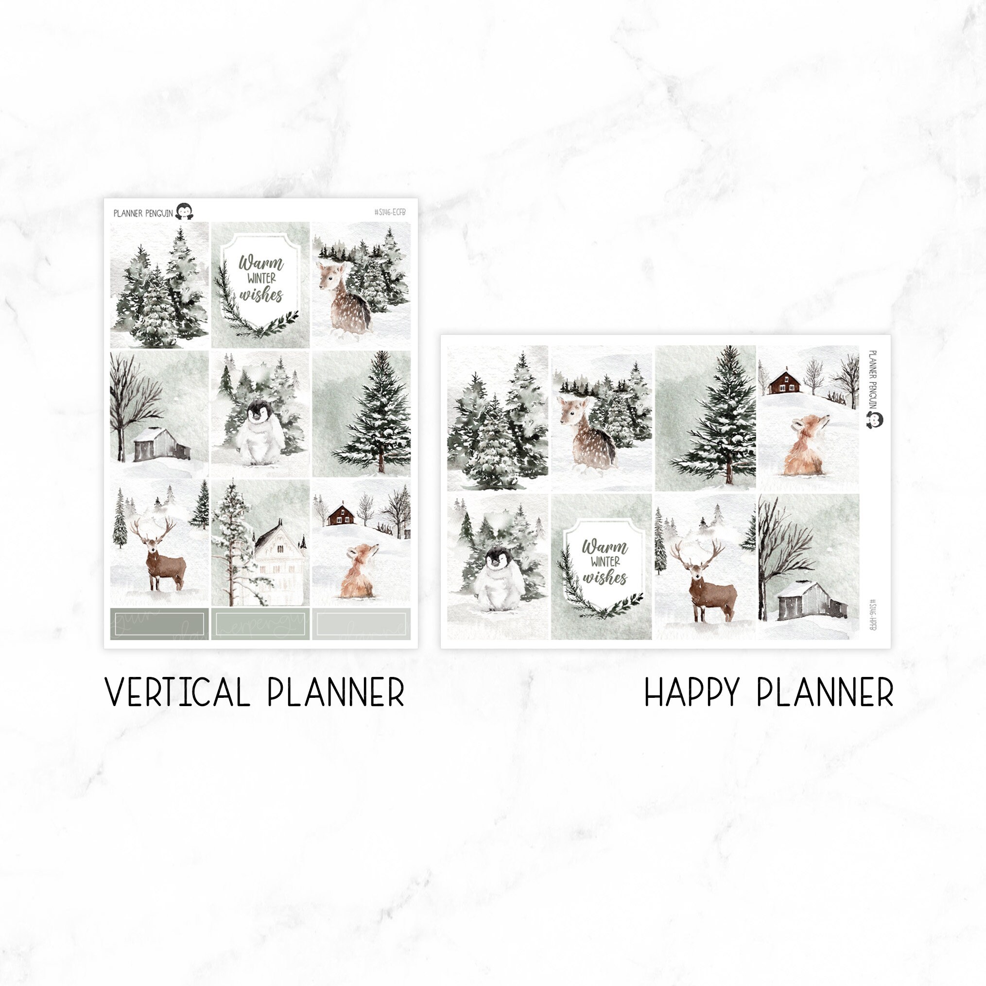 Winter Wonderland Weekly Kit Stickers for Vertical Planner or Happy ...